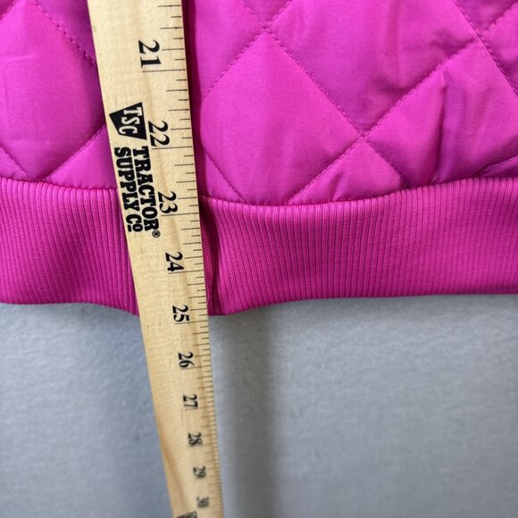 NWT Crown & Ivy‎ Hip Pink Vest Women’s Size XL Barbie Quilted Hot Clueless Gold - Picture 5 of 11